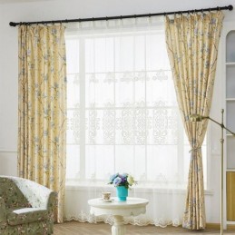 Blackout Curtain Made to Measure Curtain Flower Print Window