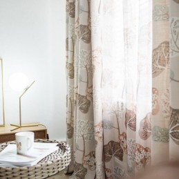 Modern Curtain Made to Measure Curtain Cotton Print Trees