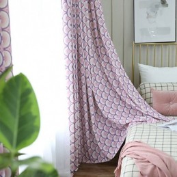 Modern Curtain Made to Measure Curtain Cotton Fish Scales Pattern