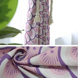 Modern Curtain Made to Measure Curtain Cotton Fish Scales Pattern