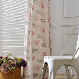 Modern Curtain Made to Measure Curtain Cotton Plants Printed