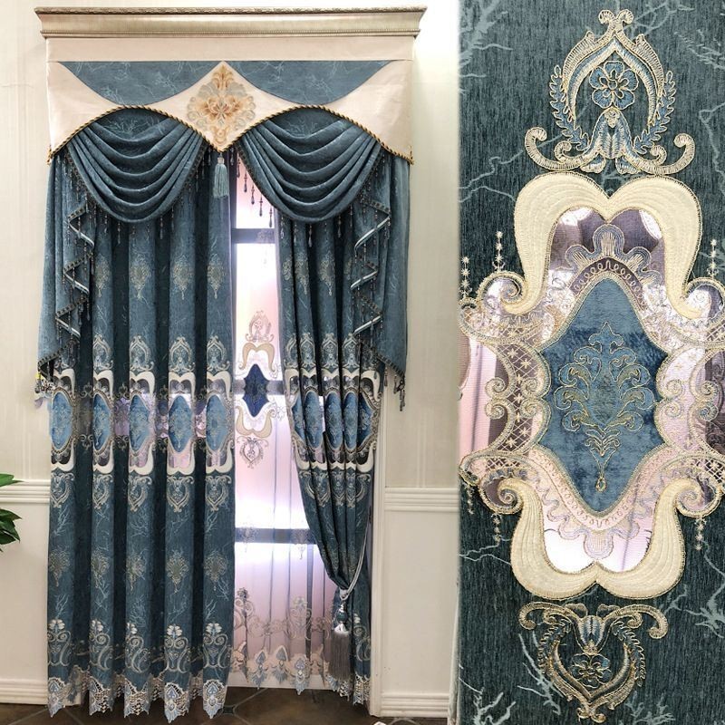 Modern Curtain Made to Measure Curtain European Style Embroidery