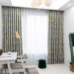 Modern Curtain Made to Measure Curtain Flowers Print Home