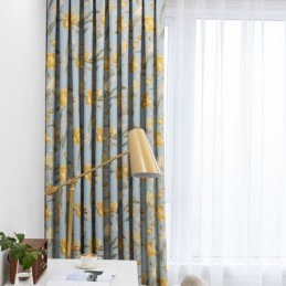 Modern Curtain Made to Measure Curtain Flowers Print Home