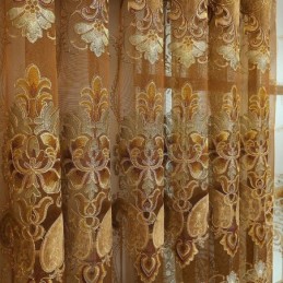 Modern Curtain Made to Measure Curtain European Style Embroidery