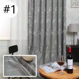 Nordic Curtain Made to Measure Curtain Cotton Leaf Embroidery