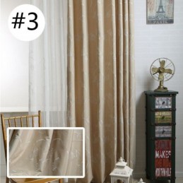 Nordic Curtain Made to Measure Curtain Cotton Leaf Embroidery