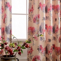 Modern Curtain Made to Measure Curtain Cotton Print Flowers