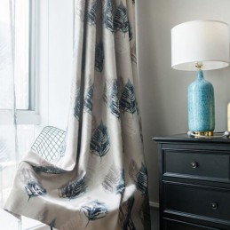 Modern Curtain Made to Measure Curtain Feathers Print Home