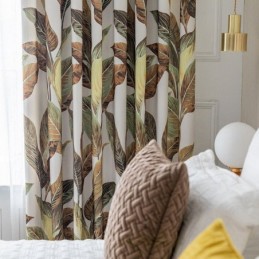 Modern Curtain Made to Measure Curtain Plants Print Home