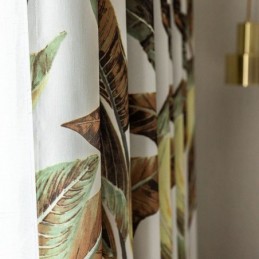 Modern Curtain Made to Measure Curtain Plants Print Home