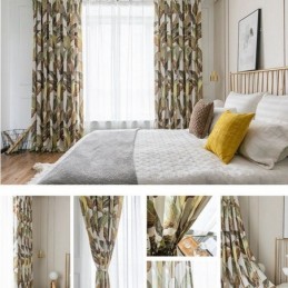 Modern Curtain Made to Measure Curtain Plants Print Home