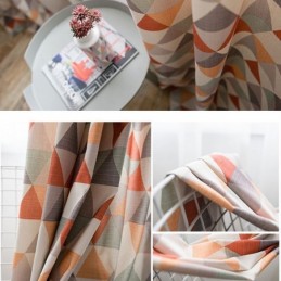 Modern Curtain Made to Measure Curtain Cotton Triangle Printed
