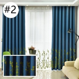 Modern Curtain Made to Measure Curtain Fresh Plant Pattern Velvet Hemp