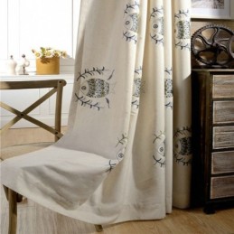 Embroidered Blackout Curtain Made to Measure Curtain Kids Room Minimalist Darkening