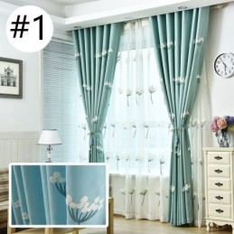 Nordic Curtain Made to Measure Curtain Minimalist Flower Embroidery