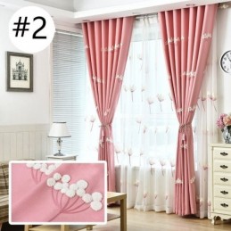 Nordic Curtain Made to Measure Curtain Minimalist Flower Embroidery