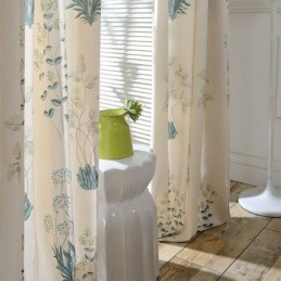 Nordic Curtain Made to Measure Curtain Cotton Plants Printed