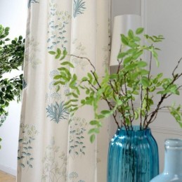 Nordic Curtain Made to Measure Curtain Cotton Plants Printed