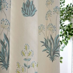 Nordic Curtain Made to Measure Curtain Cotton Plants Printed