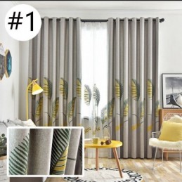 Nordic Curtain Made to Measure Curtain Leaf Pattern Polyester