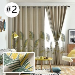 Nordic Curtain Made to Measure Curtain Leaf Pattern Polyester