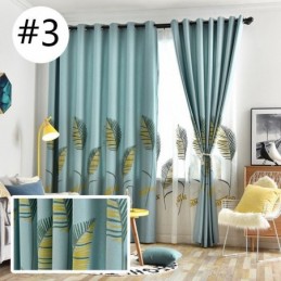 Nordic Curtain Made to Measure Curtain Leaf Pattern Polyester