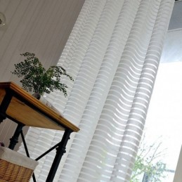 Modern Simple Sheer Curtain Made to Measure Curtain Stripes Jacquard Living Room Study Versatile Fabric