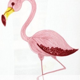 Embroidered Flamingo Curtain Made to Measure Curtain Semi Transparent Sheer Curtains For Living Room Bedroom