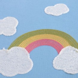Cute Cartoon Rainbow Blackout Curtain Made to Measure Curtain For Kids Bedroom