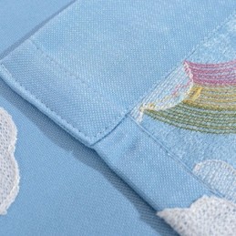 Cute Cartoon Rainbow Blackout Curtain Made to Measure Curtain For Kids Bedroom