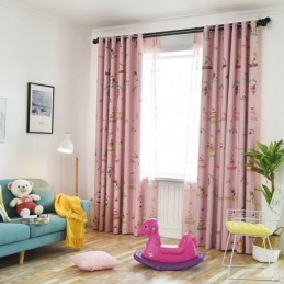 Lovely Icecream Printing Curtain Made to Measure Curtain Modern Blackout Drapes For Kids Bedroom