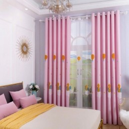 Hot Air Balloon Embroiderd Window Blackout Curtains For Kids Room