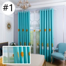 Hot Air Balloon Embroiderd Window Blackout Curtains For Kids Room