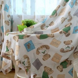 Cartoon Bear Design Curtain Made to Measure Curtain Lovely Boy&Girl Room Window