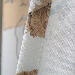 Cartoon Bear Design Curtain Made to Measure Curtain Lovely Boy&Girl Room Window