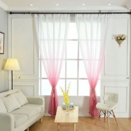 Living Room Voile Curtains Breathable Sheer for Modern Minimalist Printing Designs
