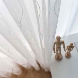 Modern Simple Sheer Curtain Made to Measure Curtain Geometry Jacquard Living Room Study Fabric