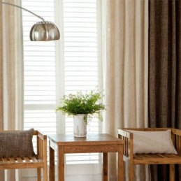 European Pastoral Style Curtain Made to Measure Curtain Solid Color Thicken Stitching Curtains