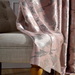 European Rural Curtain Made to Measure Curtain Pink Jacquard Bedroom Blackout Fabric