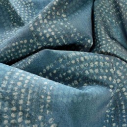 American Antique Curtain Made to Measure Curtain Blue Circle Printed