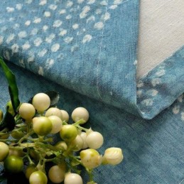 American Antique Curtain Made to Measure Curtain Blue Circle Printed