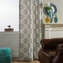 Japanese Simple Curtain Made to Measure Curtain European Flower Printed Soft Versatile Fabric