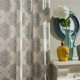 Japanese Simple Curtain Made to Measure Curtain European Flower Printed Soft Versatile Fabric