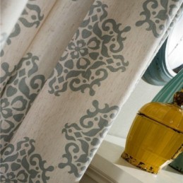 Japanese Simple Curtain Made to Measure Curtain European Flower Printed Soft Versatile Fabric