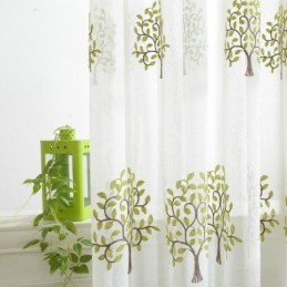 European Sheer Curtain Made to Measure Curtain Pastoral Style Embroidery