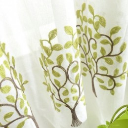 European Sheer Curtain Made to Measure Curtain Pastoral Style Embroidery