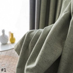Modern Simple Curtain Made to Measure Curtain Solid Waterproof Living Room Office Blackout Fabric