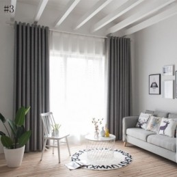 Modern Simple Curtain Made to Measure Curtain Solid Waterproof Living Room Office Blackout Fabric