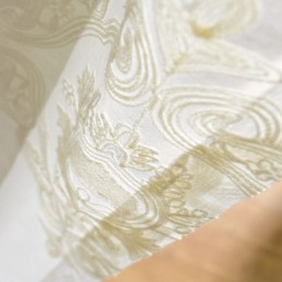 Nordic Simple Sheer Curtain Made to Measure Curtain European Flower Embroidery Living Room Study Fabric